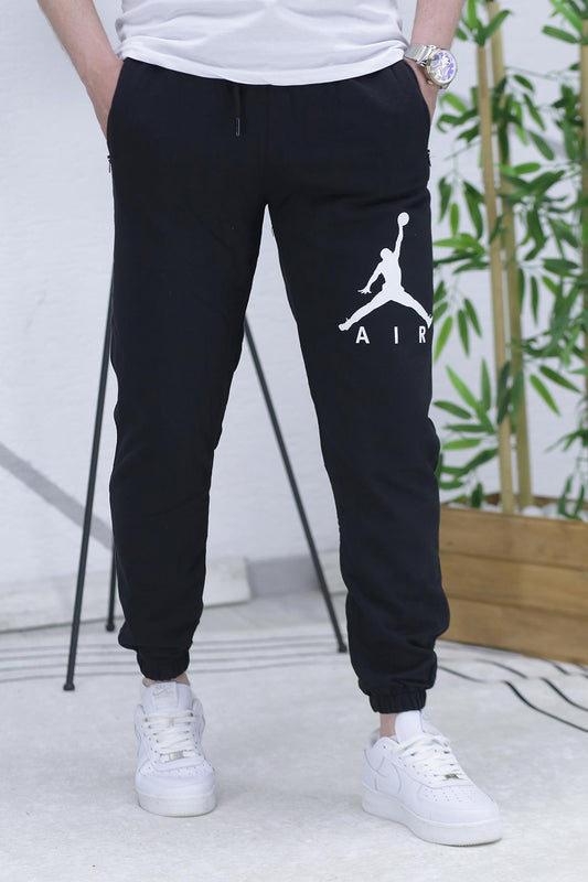 Erkek Air Baskılı Yazlık Eşofman - Siyah