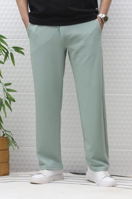 Erkek Full Likralı Rahat Kesim Baggy Pantolon Bel Lastikli - Su Yeşili