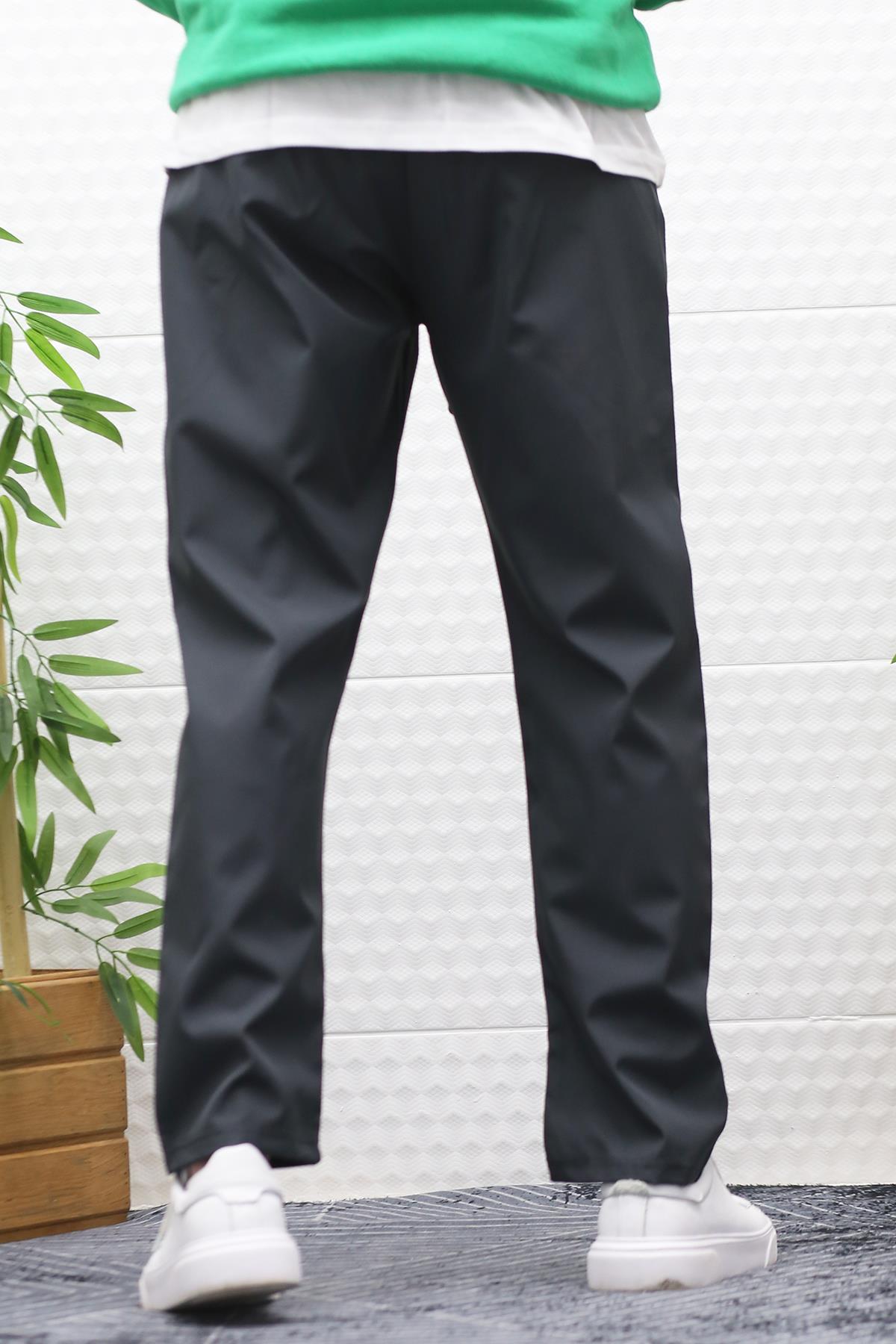 Erkek Jagger Pantolon Paraşüt Kumaş Su Tutmaz Rüzgar Geçirmez Düz Paça - Antrasit