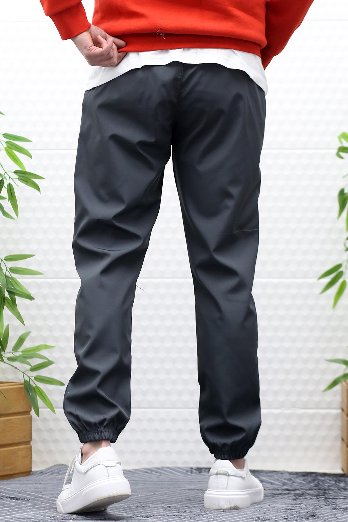 Erkek Jagger Pantolon Paraşüt Kumaş Su Tutmaz Rüzgar Geçirmez Parçalı Model - Antrasit