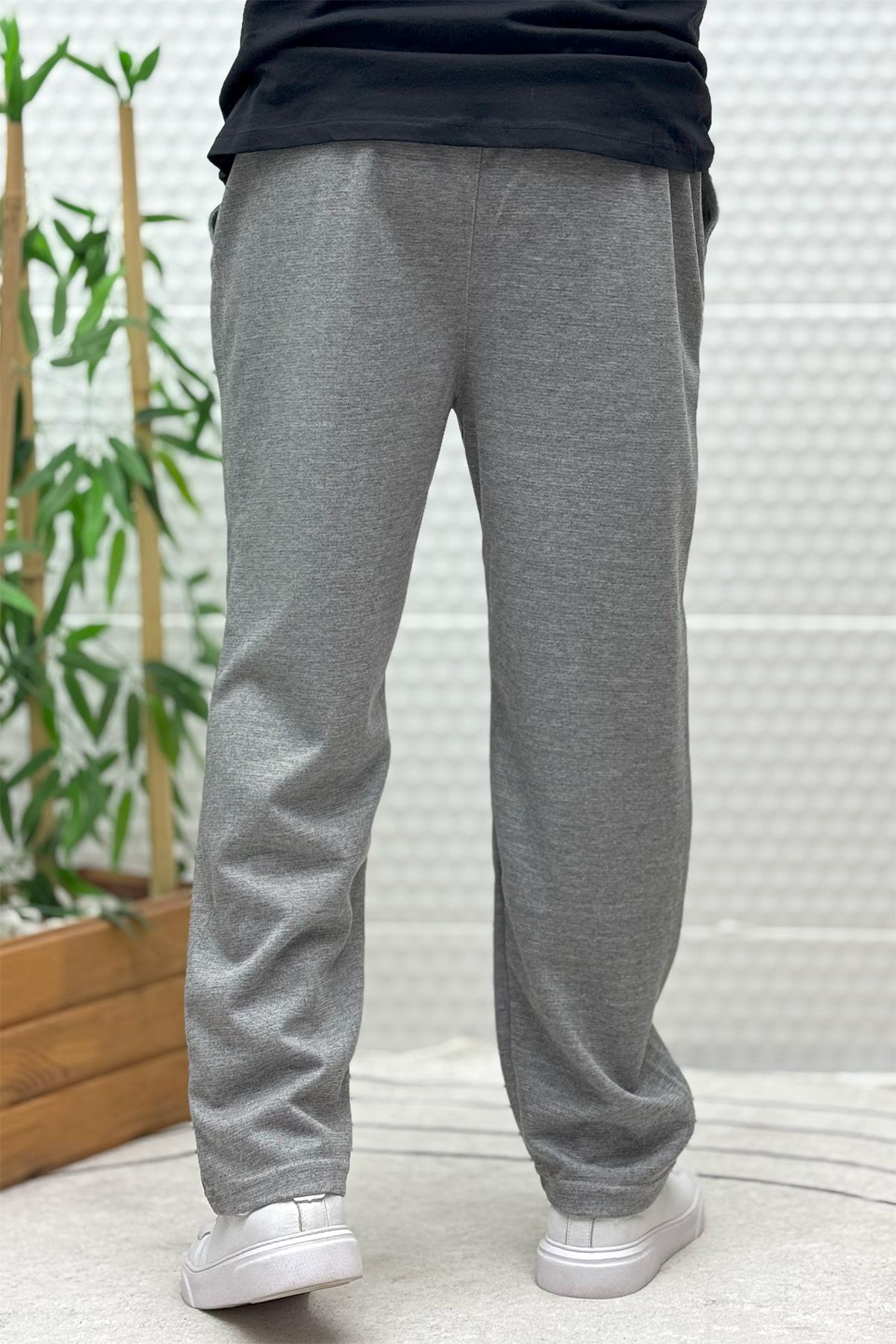 Erkek Rahat Kesim Pike Baggy Pantolon - Koyu Gri