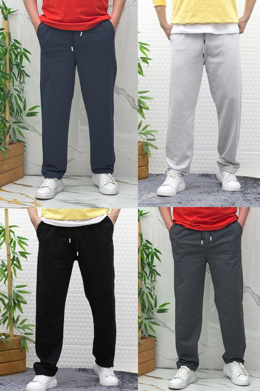 4 Adet Baggy Erkek Eşofman Altı - Siyah