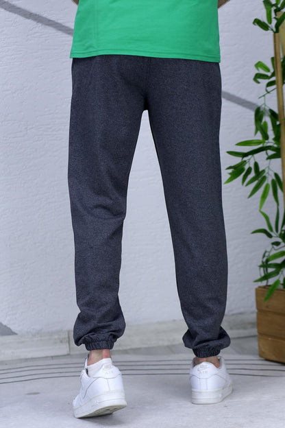 Boston Baskılı Erkek Yazlık İnce Eşofman Altı 07 - Antrasit