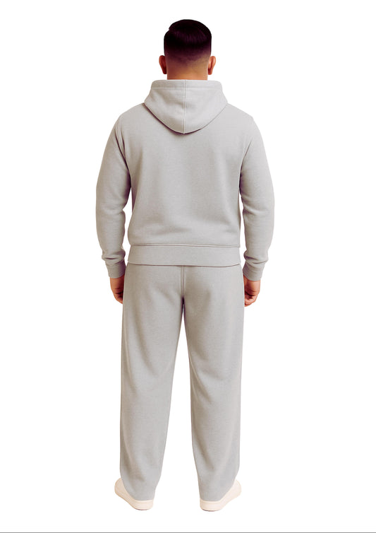 Erkek 2 İplik Kapşonlu Şardonlu Baggy Eşofman Takımı - Sarı