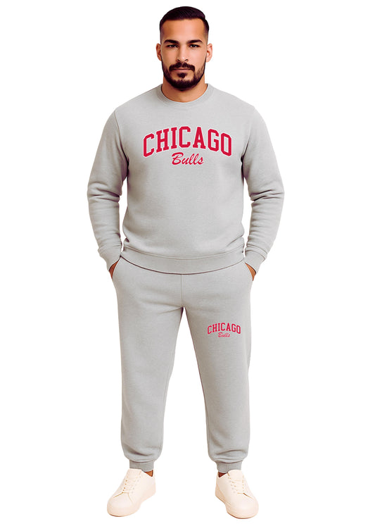 Erkek 2 İplik Şardonlu Sıfır Yaka  Paça Lastikli Eşofman Takımı - Lacivert