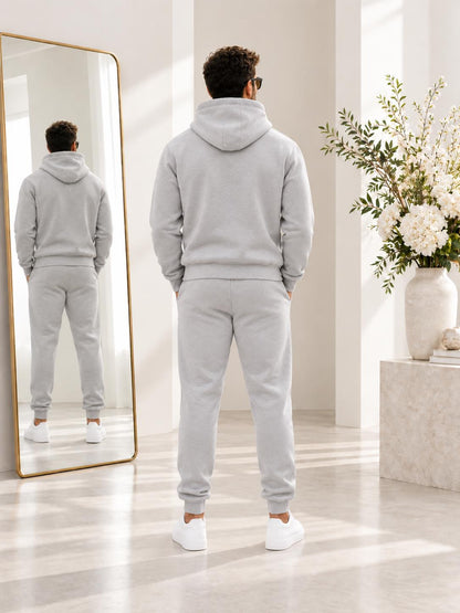 Erkek 3 İplik Premium Kalite İçi Şardonlu Eşofman Takımı - Gri