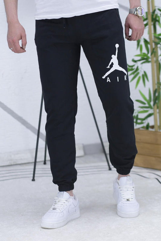 Erkek Air Baskılı Yazlık Eşofman - Siyah