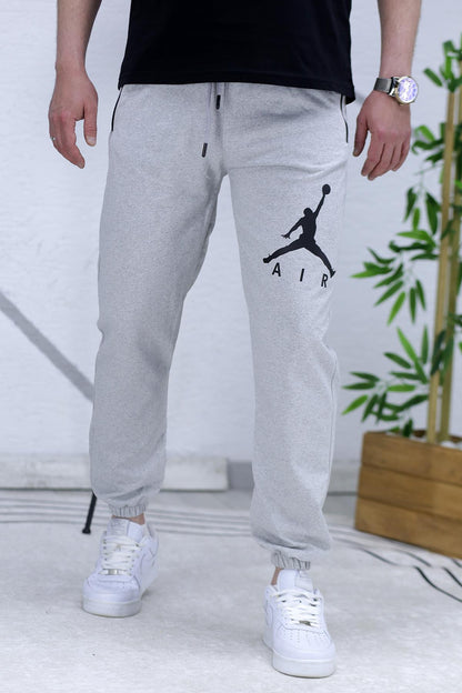 Erkek Air Baskılı Yazlık Eşofman - Gri