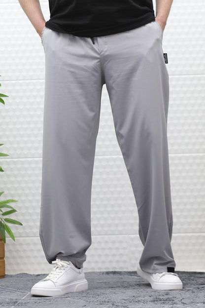 Erkek Baggy Pantolon Paçası Cırt Cırtlı Paraşüt Kumaş - Gri
