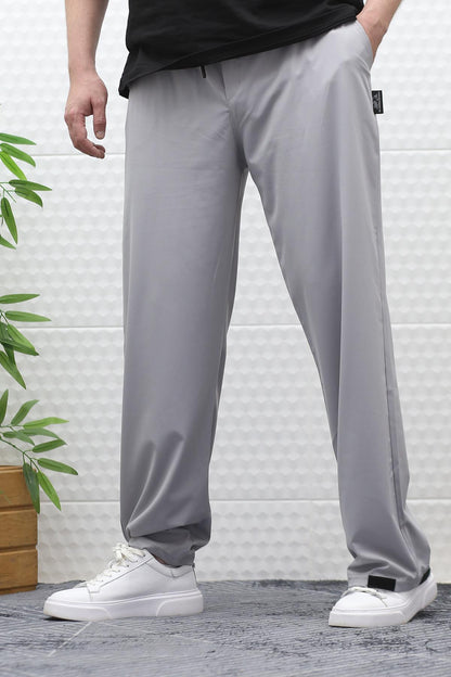 Erkek Baggy Pantolon Paçası Cırt Cırtlı Paraşüt Kumaş - Gri