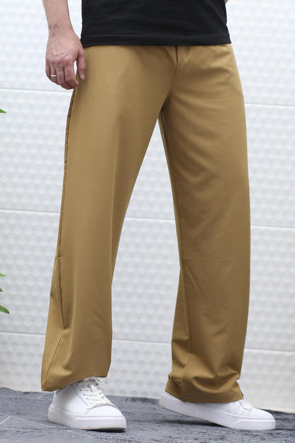 Erkek Baggy Pantolon Paçası Cırt Cırtlı Paraşüt Kumaş - Tarçın