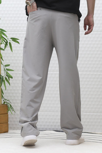 Erkek Bol Kesim Likralı Paraşüt Kumaş Baggy Pantalon - Koyu Gri
