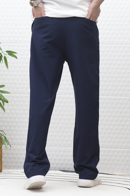 Erkek Bol Kesim Likralı Paraşüt Kumaş Baggy Pantalon - Lacivert