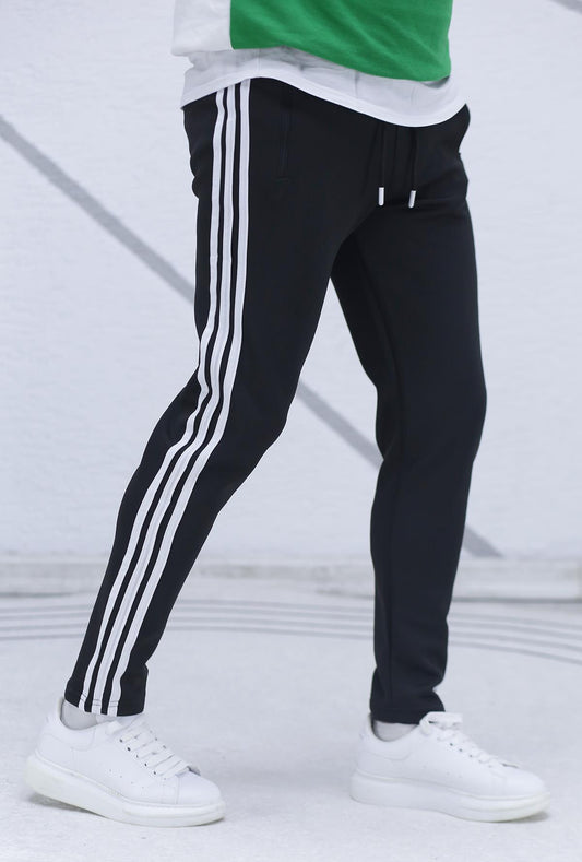 Erkek Düz Paça Modelli Scuba Eşofman Altı 08 - Siyah