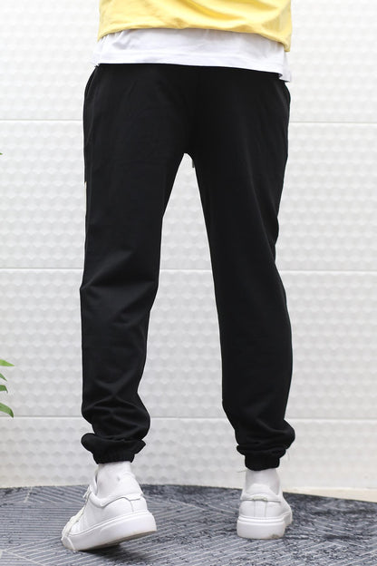 Erkek Eşofman Altı Yazlık California Baskılı - Siyah