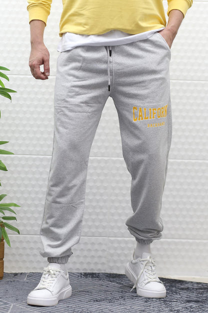 Erkek Eşofman Altı Yazlık California Baskılı - Gri