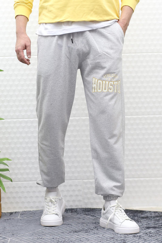 Erkek Eşofman Altı Yazlıkı Houston Baskılı - Gri