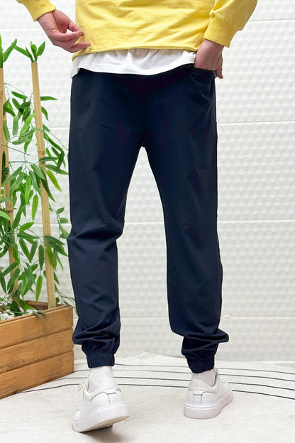 Erkek Full Likralı Paça Lastikli Jogger Pantolon - Lacivert