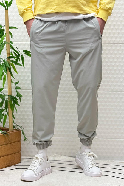 Erkek Full Likralı Paça Lastikli Jogger Pantolon - Gri