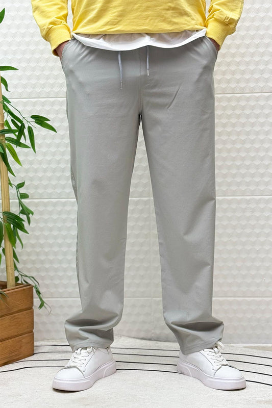 Erkek Full Likralı Rahat Kesim Baggy Jogger Pantolon - Gri