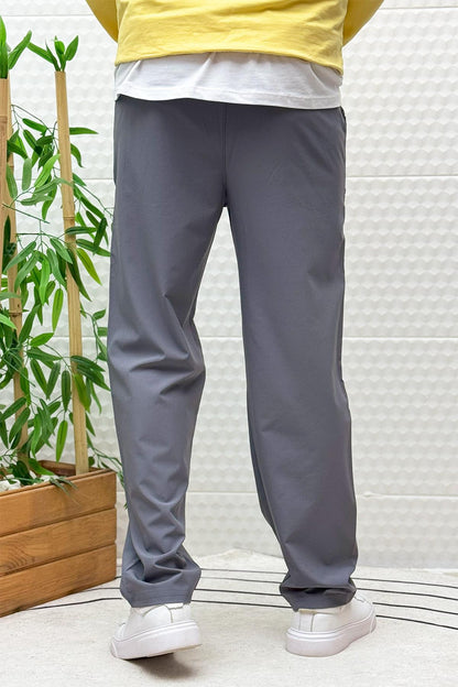 Erkek Full Likralı Rahat Kesim Baggy Jogger Pantolon - Koyu Gri