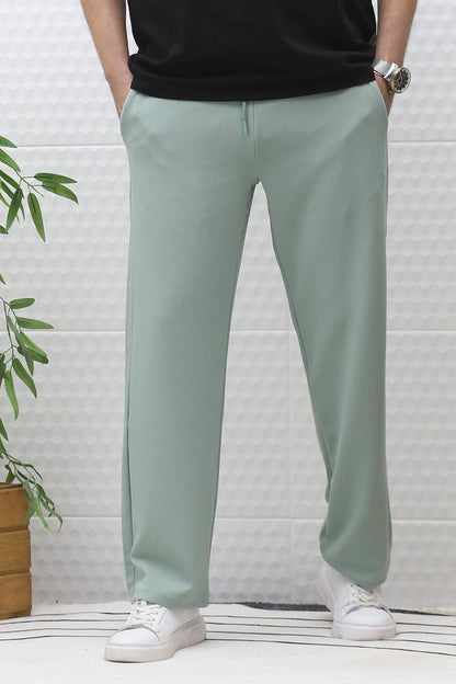 Erkek Full Likralı Rahat Kesim Baggy Pantolon Bel Lastikli - Su Yeşili