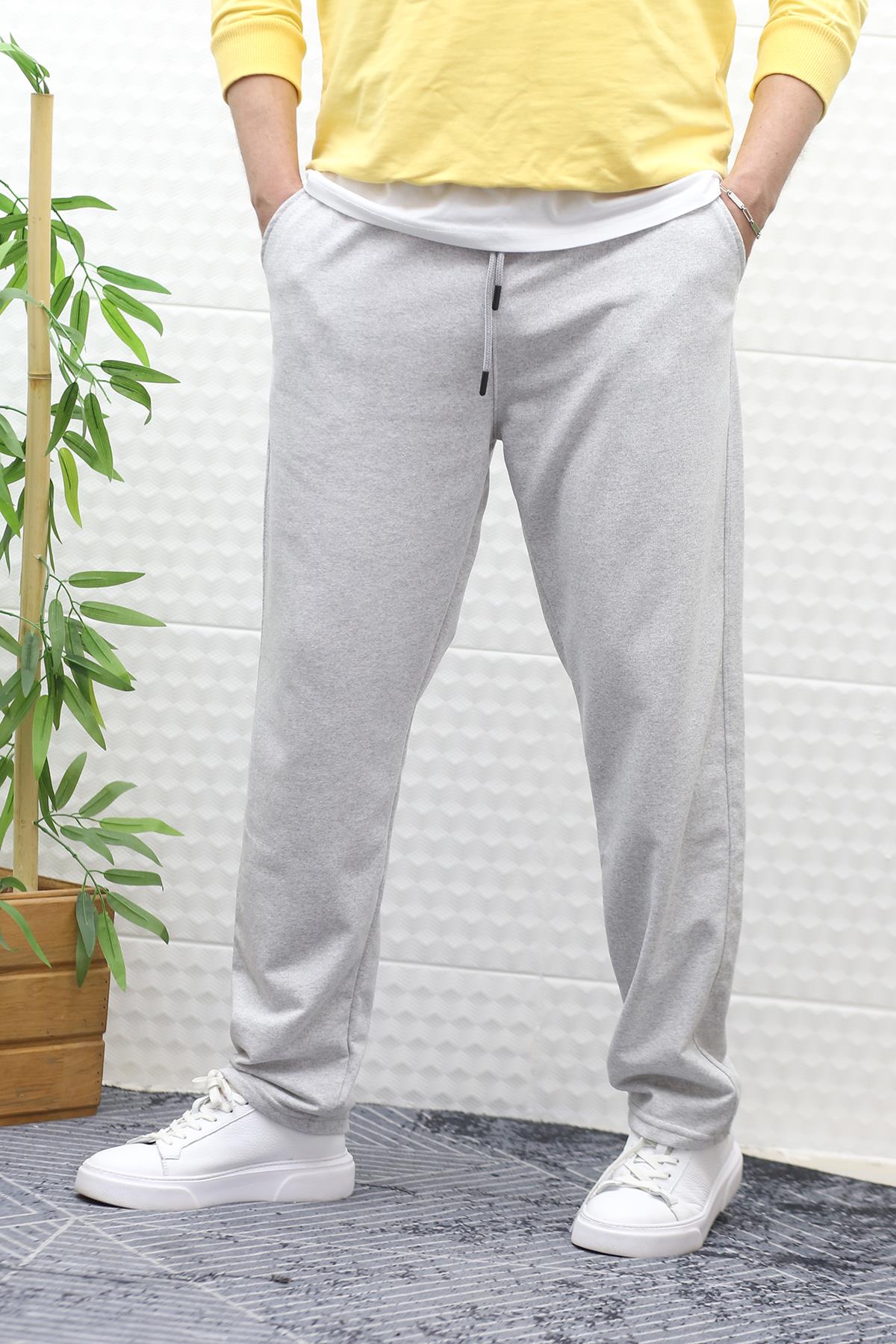 Erkek İnce Yazlık Baggy Eşofman Altı - Gri