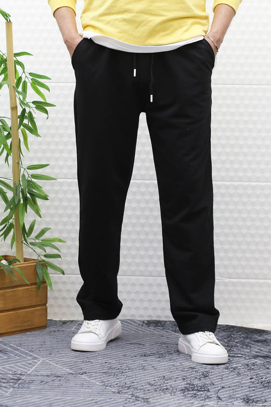 Erkek İnce Yazlık Baggy Eşofman Altı - Siyah