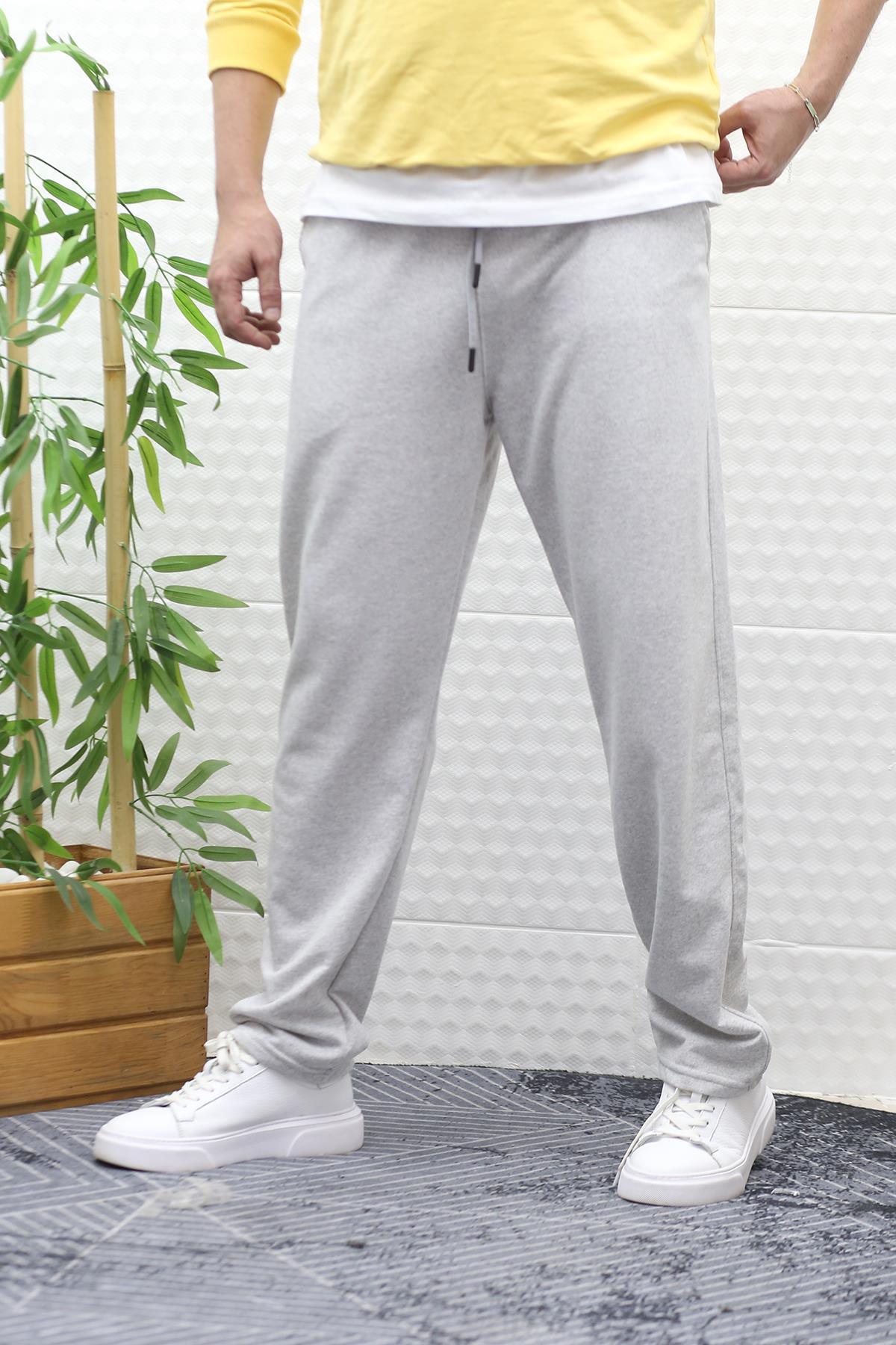 Erkek İnce Yazlık Baggy Eşofman Altı - Gri