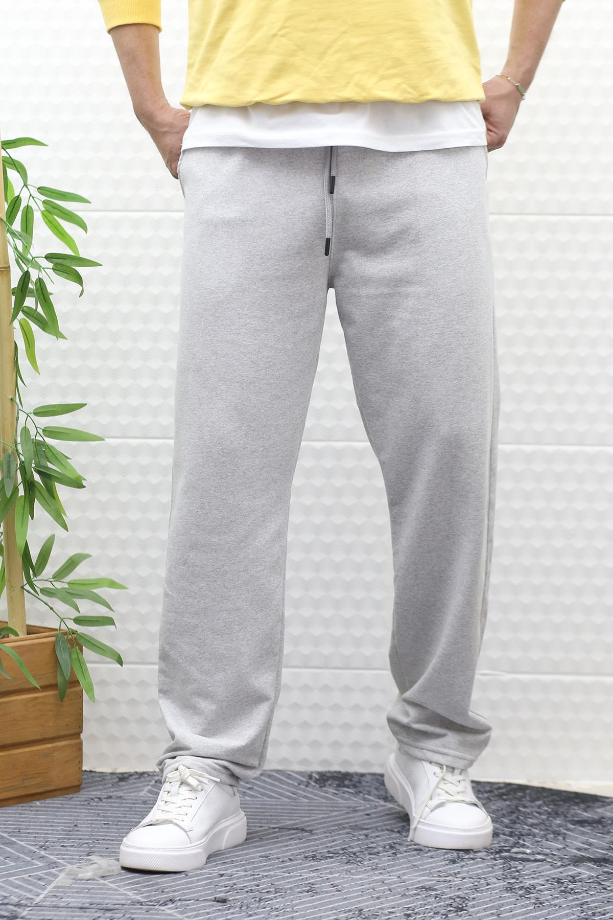 Erkek İnce Yazlık Baggy Eşofman Altı - Gri