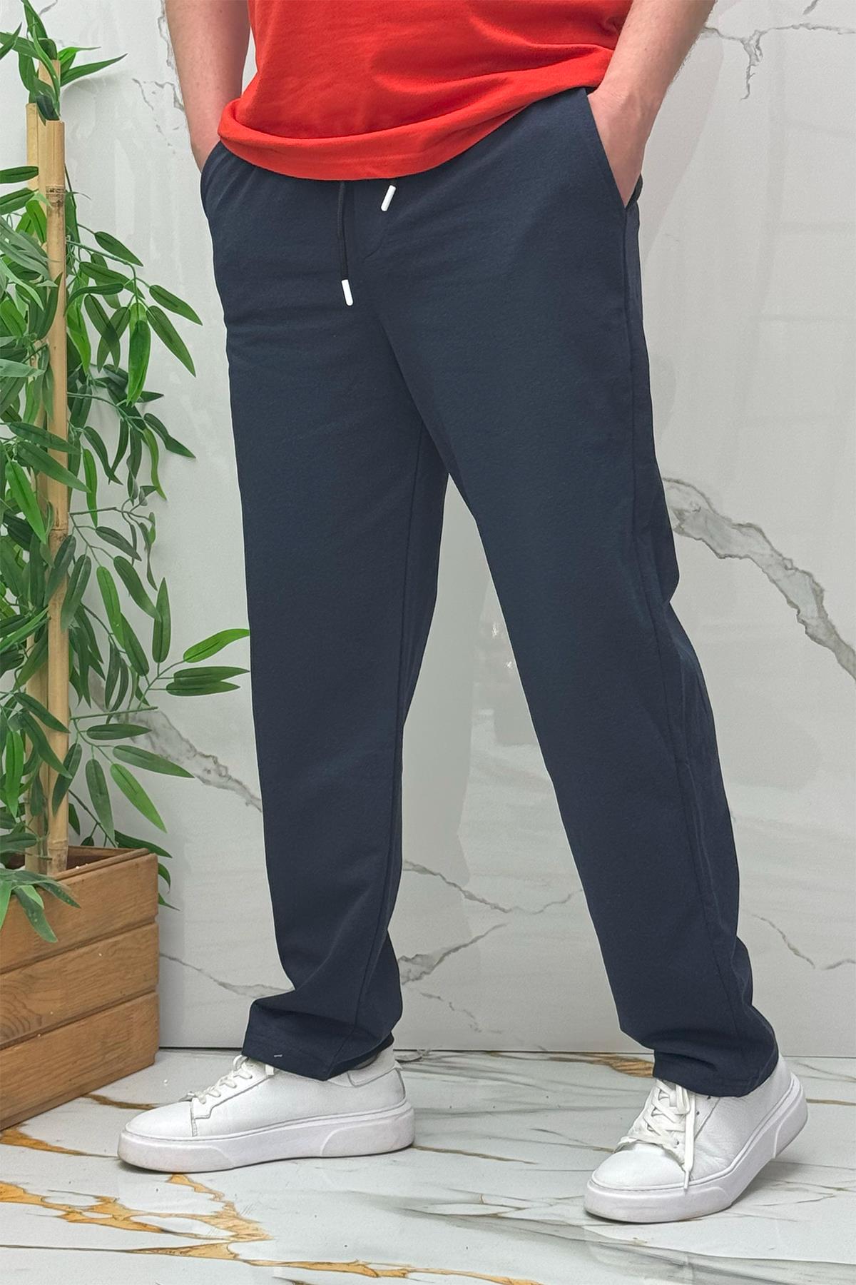 Erkek İnce Yazlık Baggy Eşofman Altı - Lacivert