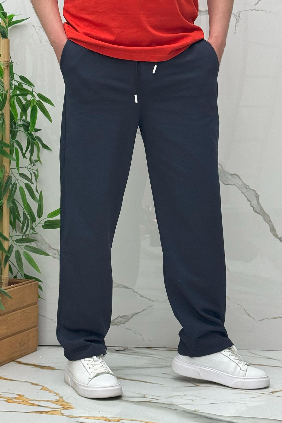 Erkek İnce Yazlık Baggy Eşofman Altı - Lacivert