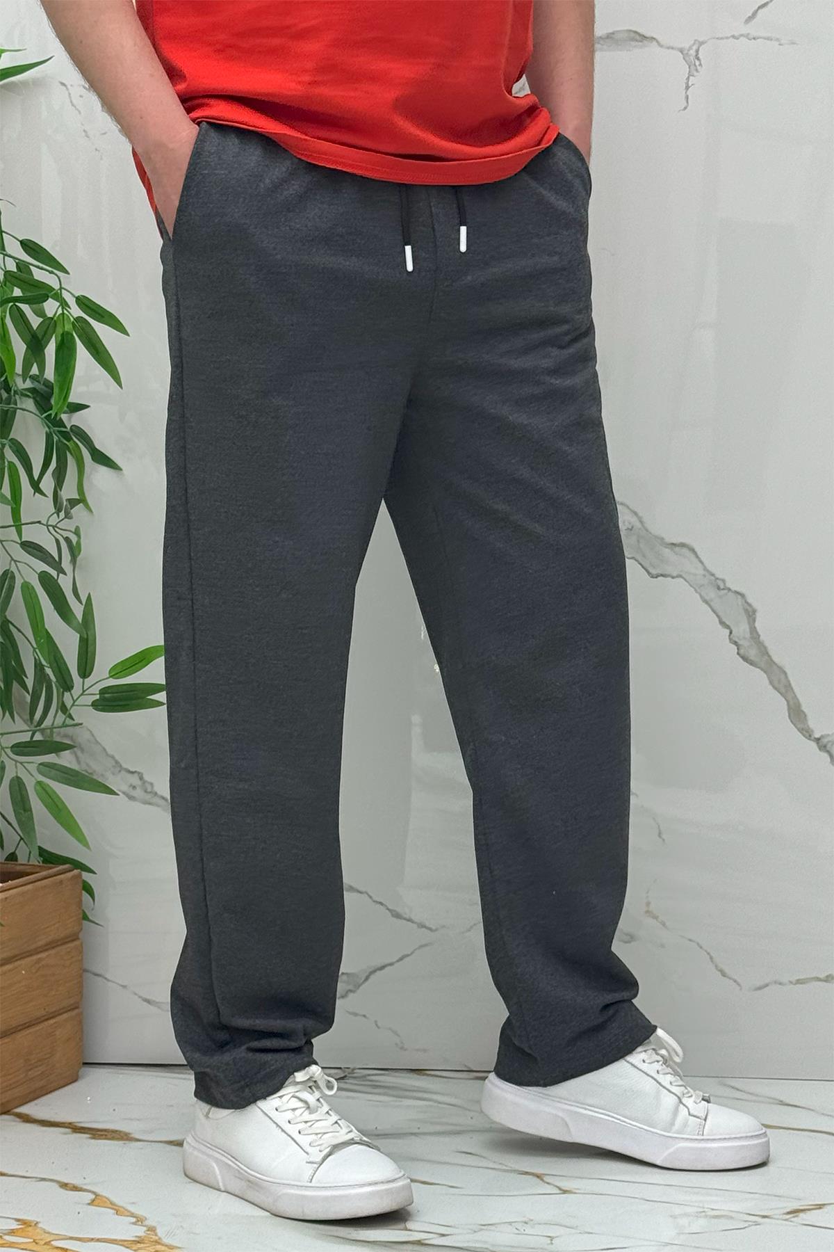 Erkek İnce Yazlık Baggy Eşofman Altı - Antrasit
