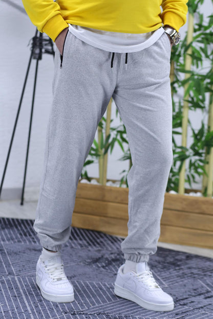 Erkek İnce Yazlık Lastikli Eşofman Altı 00 - Gri