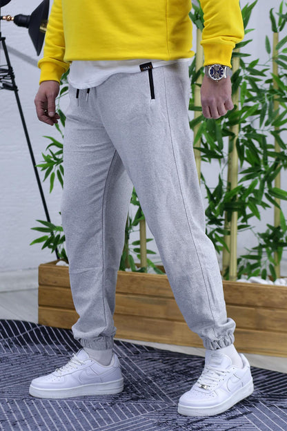 Erkek İnce Yazlık Lastikli Eşofman Altı 00 - Gri