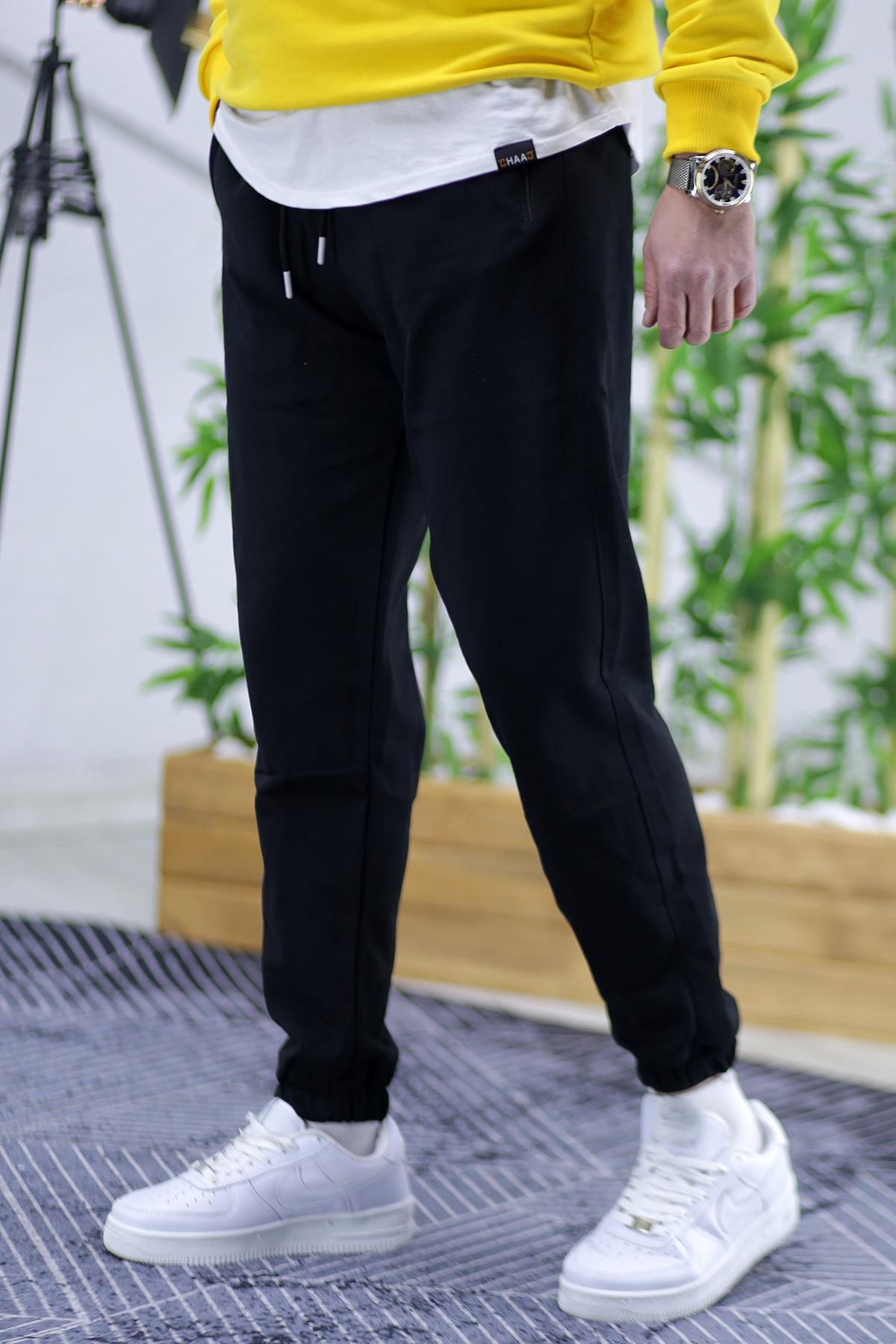 Erkek İnce Yazlık Lastikli Eşofman Altı 00 - Siyah