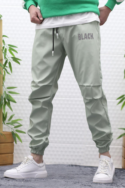 Erkek Jagger Pantolon Paraşüt Kumaş Su Tutmaz  Rüzgar Geçirmez Diz Detaylı - Su Yeşili