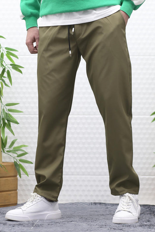 Erkek Jagger Pantolon Paraşüt Kumaş Su Tutmaz Rüzgar Geçirmez Düz Paça - Haki Yeşil