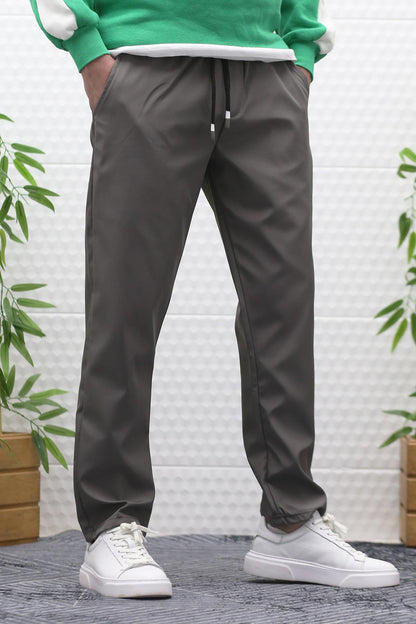 Erkek Jagger Pantolon Paraşüt Kumaş Su Tutmaz Rüzgar Geçirmez Düz Paça - Füme