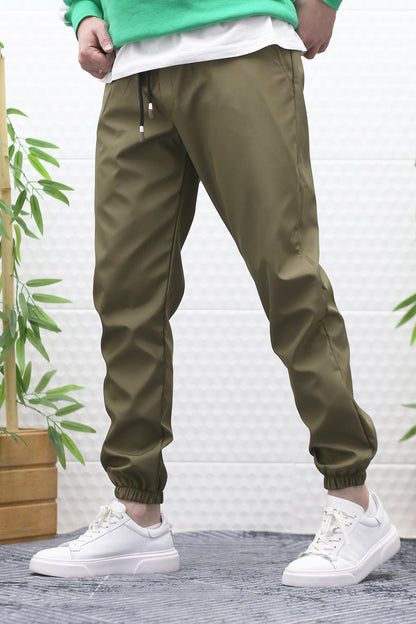 Erkek Jagger Pantolon Paraşüt Kumaş Su Tutmaz Rüzgar Geçirmez Paça Lastikli - Haki Yeşil
