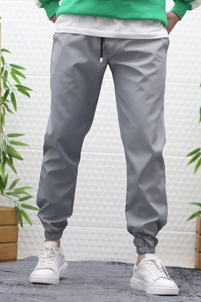 Erkek Jagger Pantolon Paraşüt Kumaş Su Tutmaz Rüzgar Geçirmez Paça Lastikli - Gri