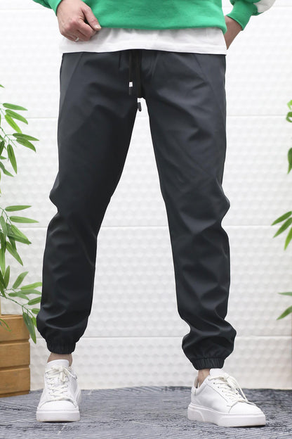 Erkek Jagger Pantolon Paraşüt Kumaş Su Tutmaz Rüzgar Geçirmez Paça Lastikli - Füme