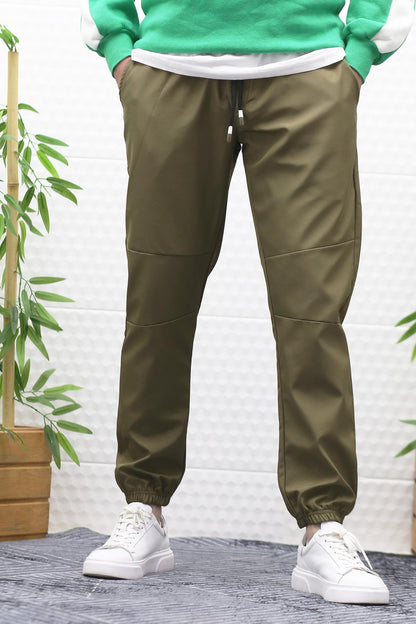 Erkek Jagger Pantolon Paraşüt Kumaş Su Tutmaz Rüzgar Geçirmez Parçalı Model - Haki Yeşil