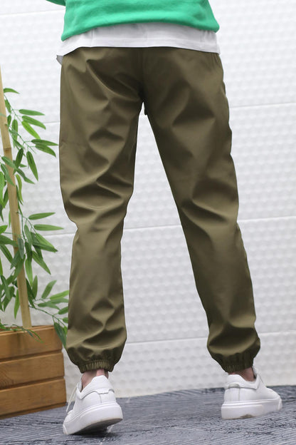 Erkek Jagger Pantolon Paraşüt Kumaş Su Tutmaz Rüzgar Geçirmez Parçalı Model - Haki Yeşil