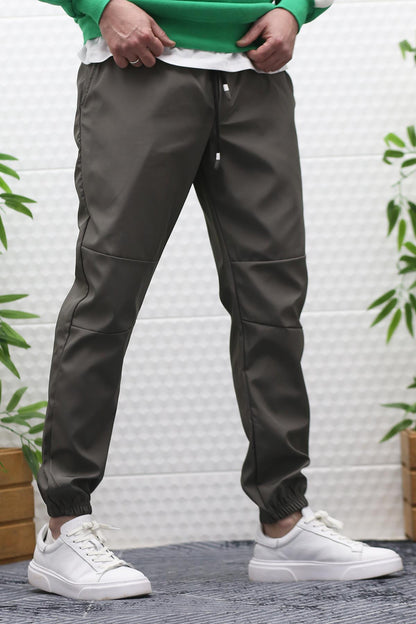 Erkek Jagger Pantolon Paraşüt Kumaş Su Tutmaz Rüzgar Geçirmez Parçalı Model - Füme
