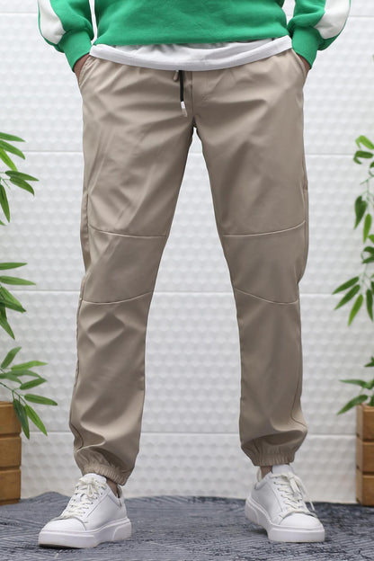 Erkek Jagger Pantolon Paraşüt Kumaş Su Tutmaz Rüzgar Geçirmez Parçalı Model - Bej