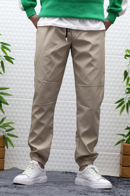 Erkek Jagger Pantolon Paraşüt Kumaş Su Tutmaz Rüzgar Geçirmez Parçalı Model - Bej
