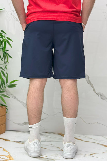 Erkek Likralı Rahat Giyim Şort - Lacivert