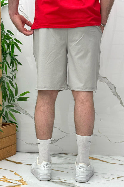 Erkek Likralı Rahat Giyim Şort - Gri