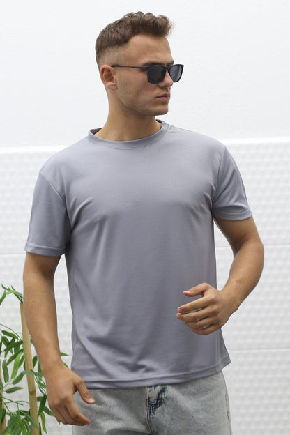 Erkek Nem Emici Sporcu Tshirt - Gri